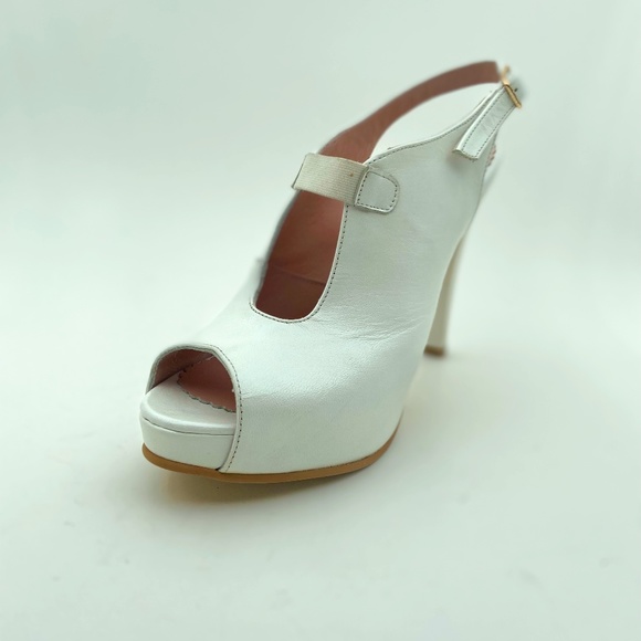 HANDMADE LEATHER WOMAN PLATFORM HEELS - Picture 2 of 12